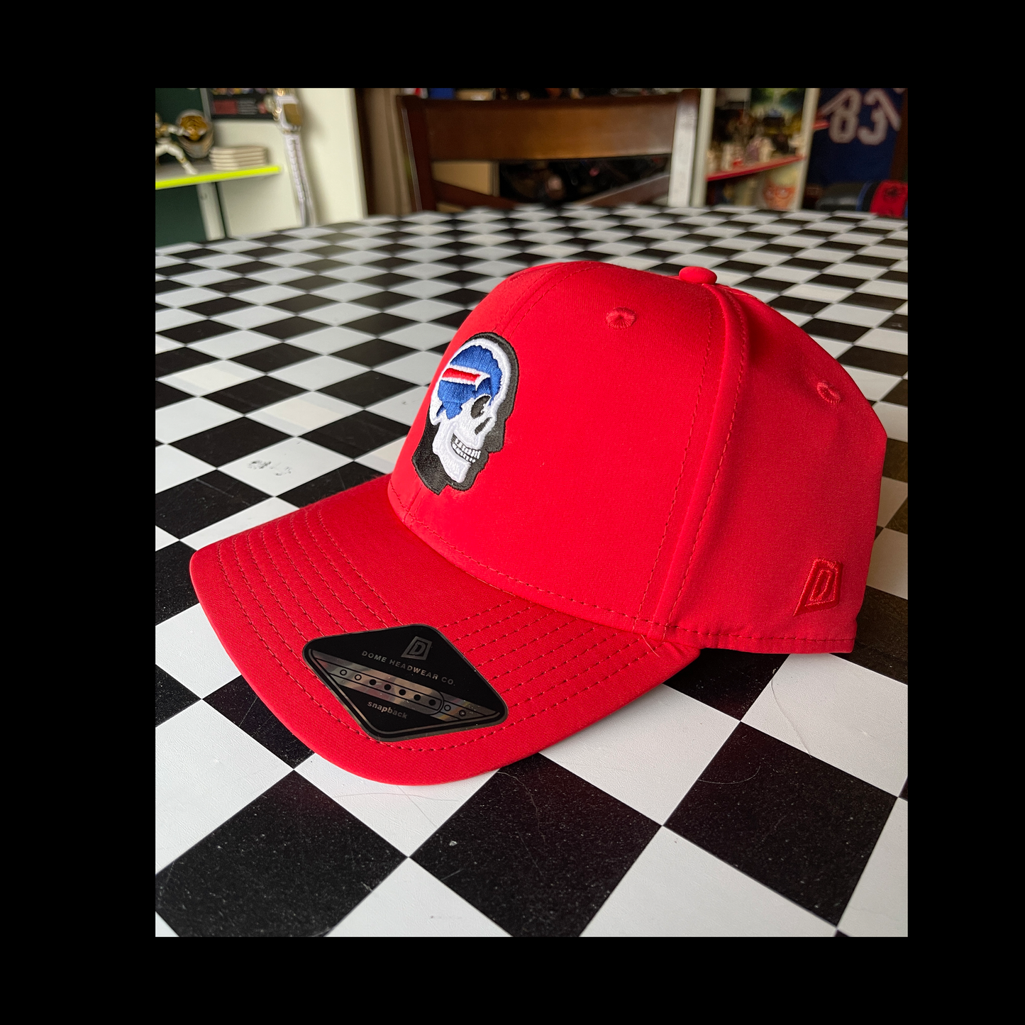 Buffalo on the Brain Snap Back Hat Red