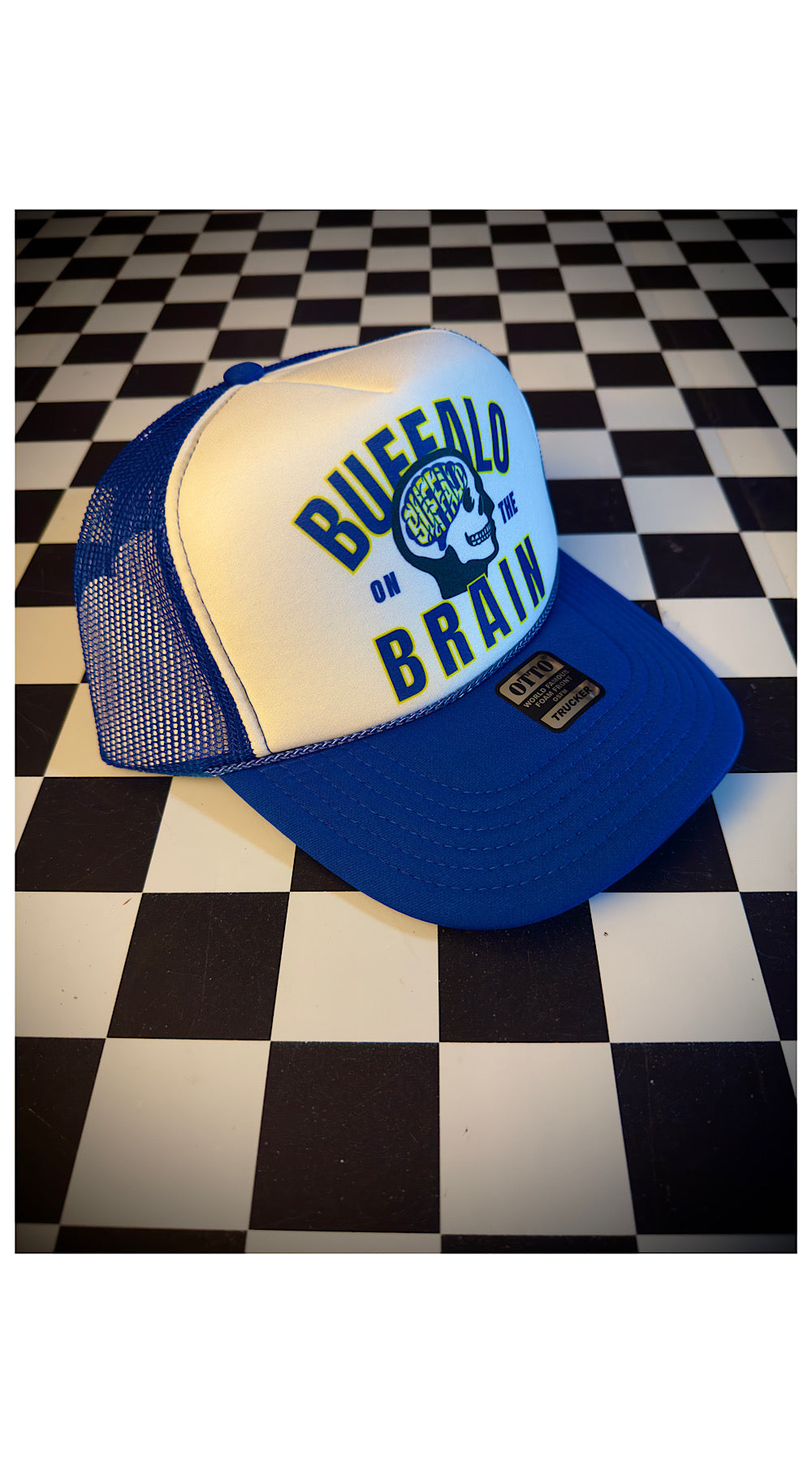 Buffalo on the Brain Hockey Trucker Snap Back Hat