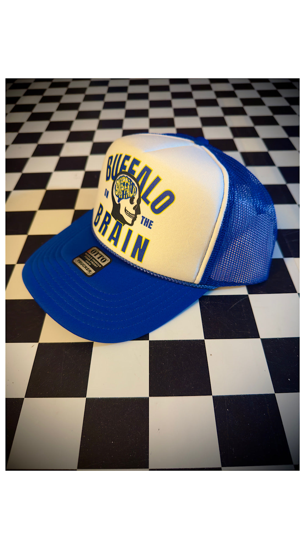 Buffalo on the Brain Hockey Trucker Snap Back Hat